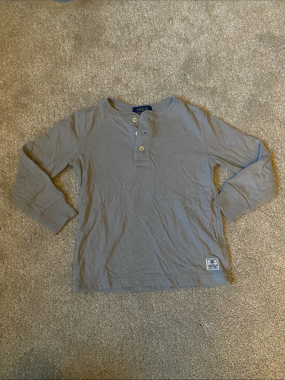 Polo by Ralph Lauren 2T Long-Sleeve Henley in Gray